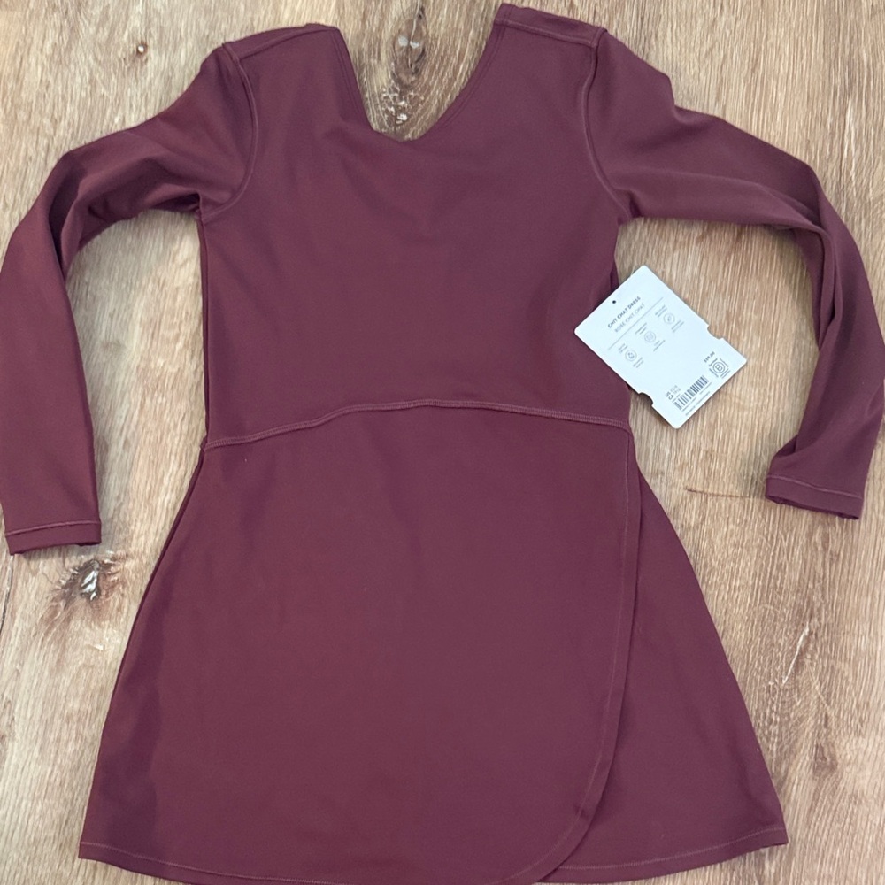Brand new with tags girls Athleta maroon long sleeve Dress